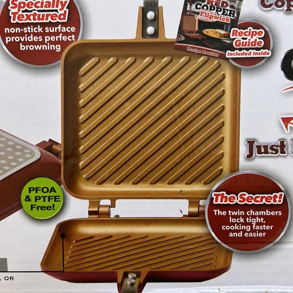 Stovetop Panini & Sandwich Maker - New Unopened in original sealed box - $25 - Picture 8 of 9